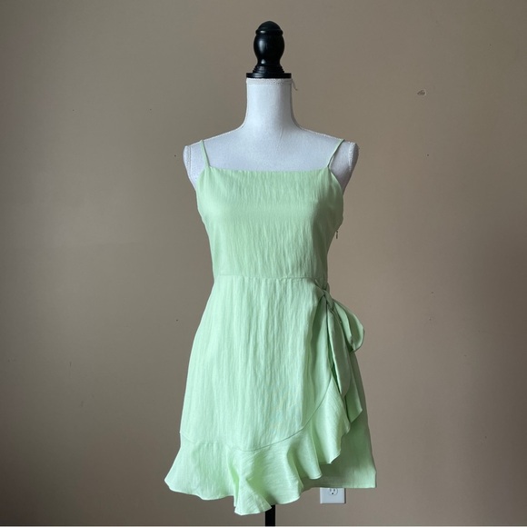 COTTON CANDY LA | Lime Green Mini Dress Dress Sz M - Picture 1 of 7